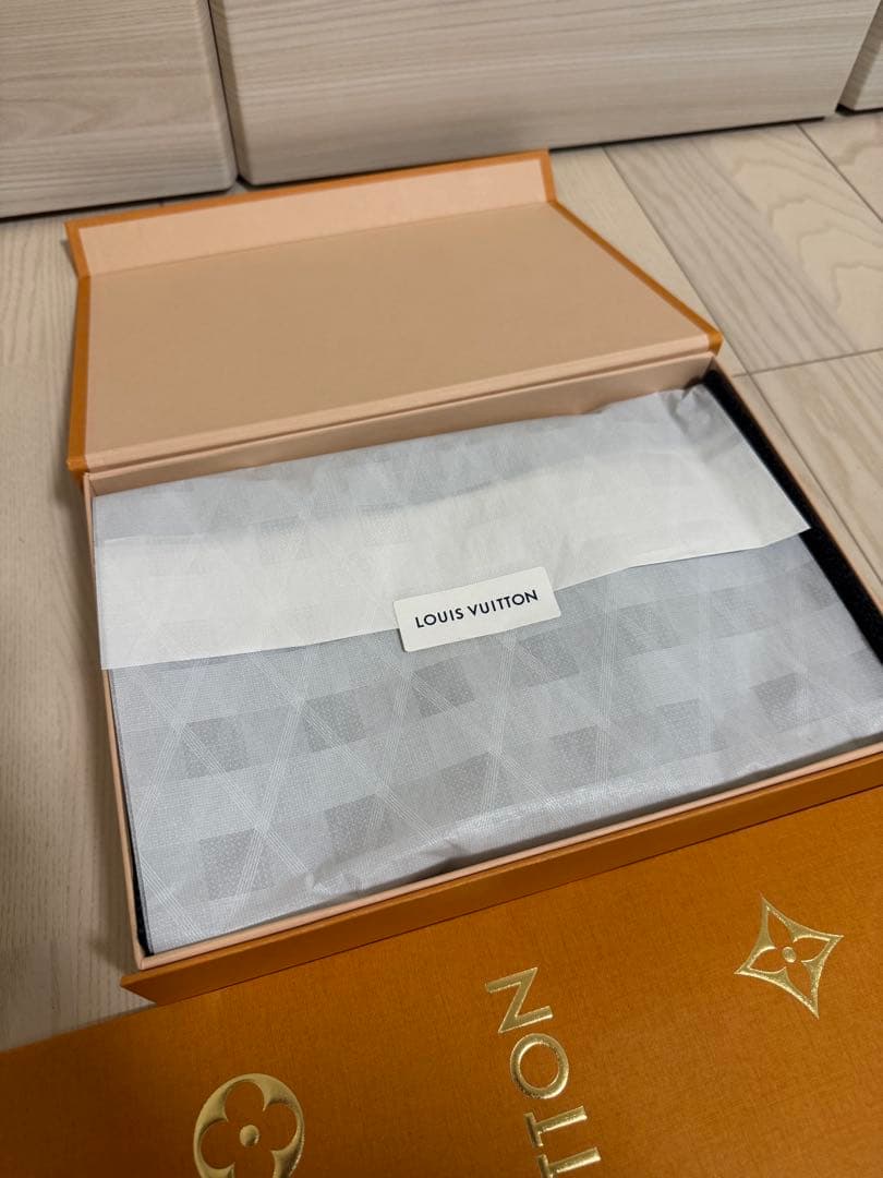 【美品】ルイヴィトン　ダミエ　マフラー　メンズ　正規品LOUIS VUITTON