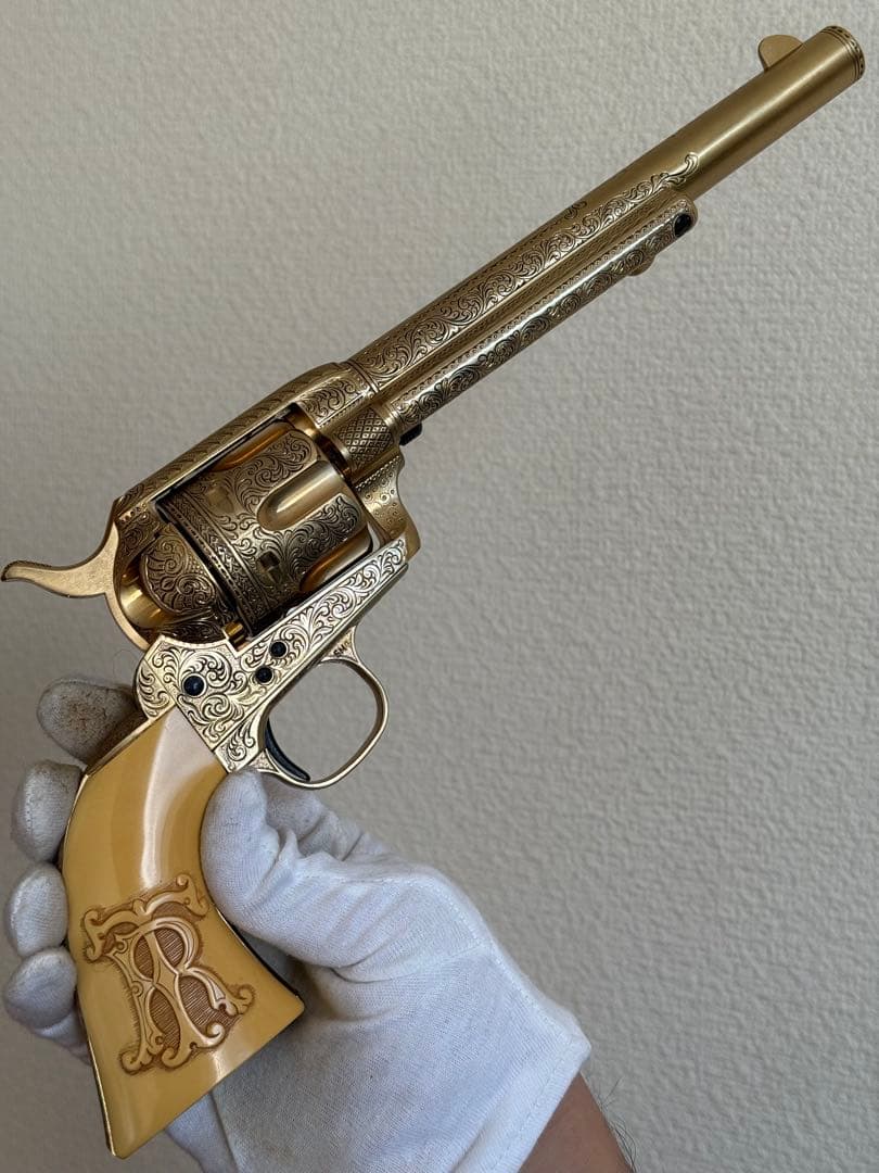 専用額縁付 マルシン コルト SAA ルーズベルト SMG 金属 モデルガン