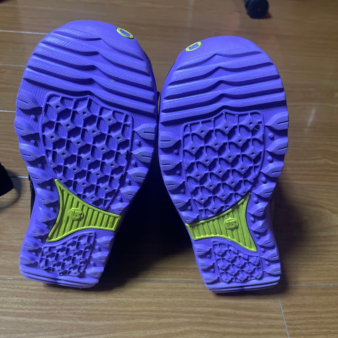 BURTON スノーボードブーツ 黒/紫 収納バッグ付き