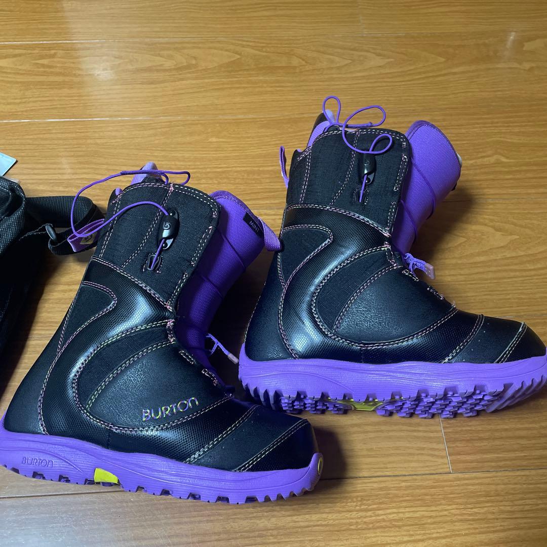 BURTON スノーボードブーツ 黒/紫 収納バッグ付き