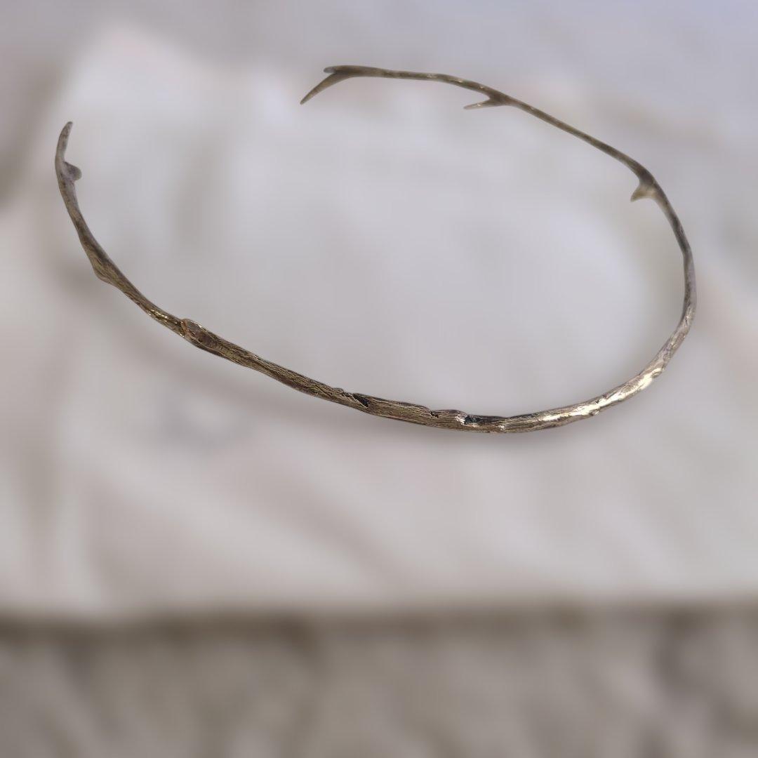 PLUIE プリュイ 枝モチーフ カチューシャ シルバー 保存袋付き 花嫁