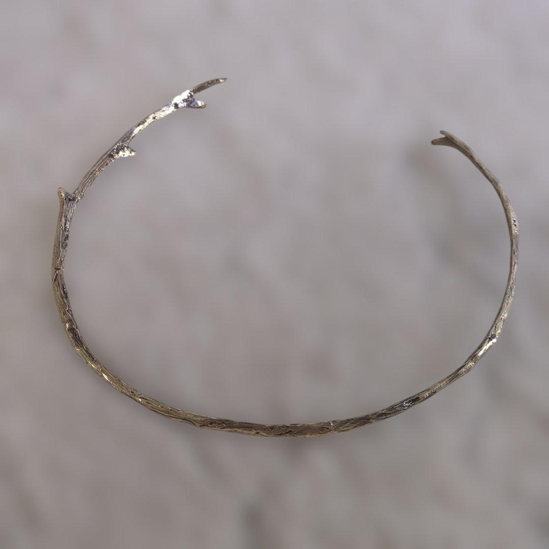 PLUIE プリュイ 枝モチーフ カチューシャ シルバー 保存袋付き 花嫁