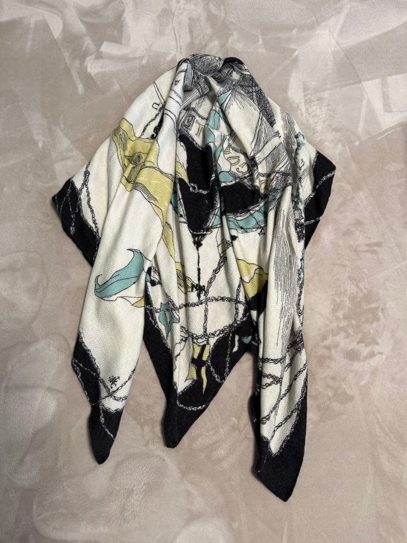 H*o様 完売品！マニプリウールシルクストールヘリンボーン織120 モンゴルフィ