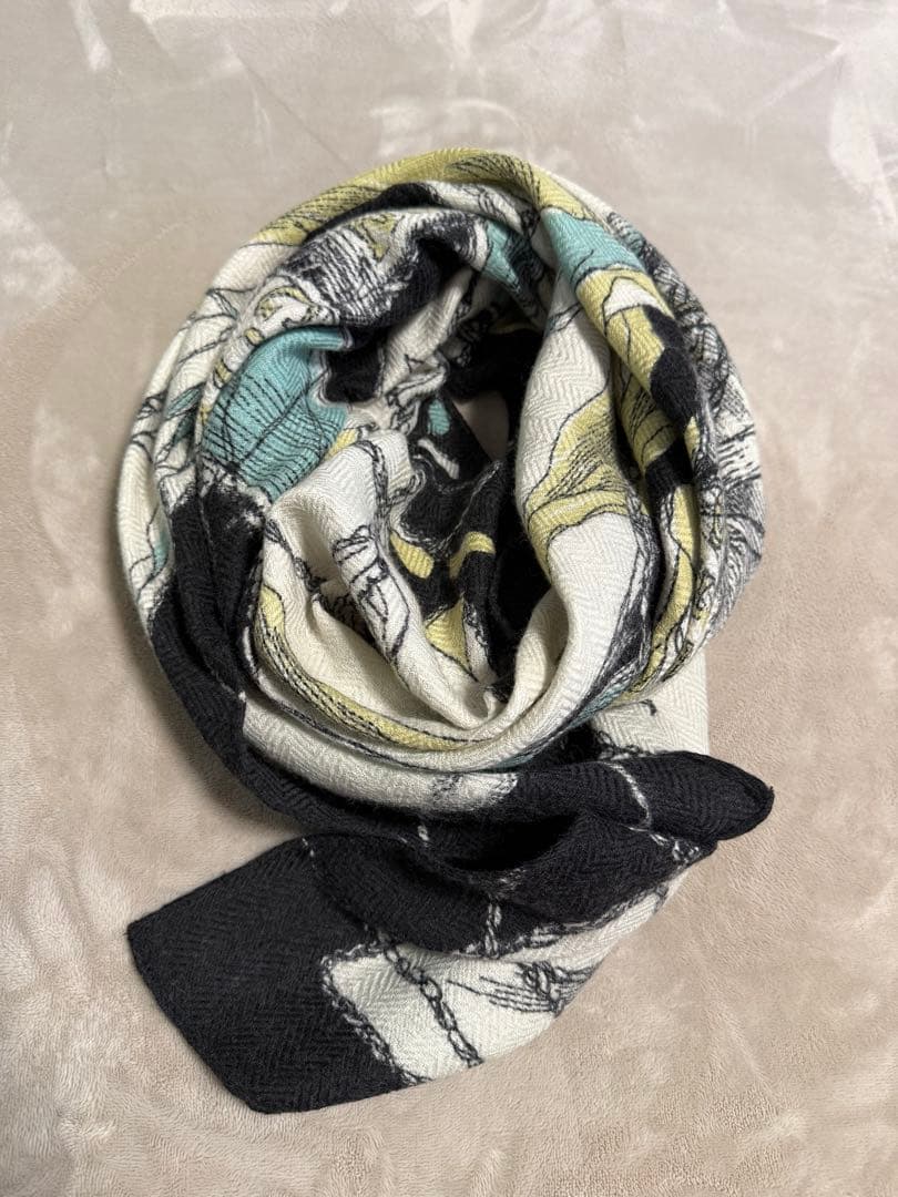 H*o様 完売品！マニプリウールシルクストールヘリンボーン織120 モンゴルフィ