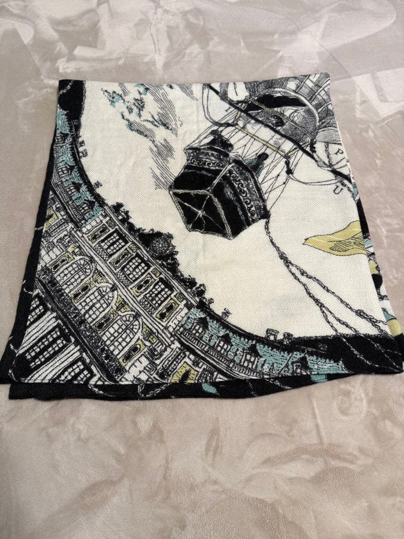 H*o様 完売品！マニプリウールシルクストールヘリンボーン織120 モンゴルフィ