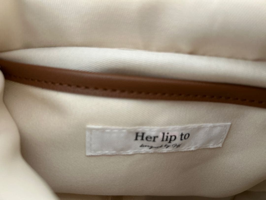 herlipto Palma Tote Bag　mini 　ブラウン　かごバッグ