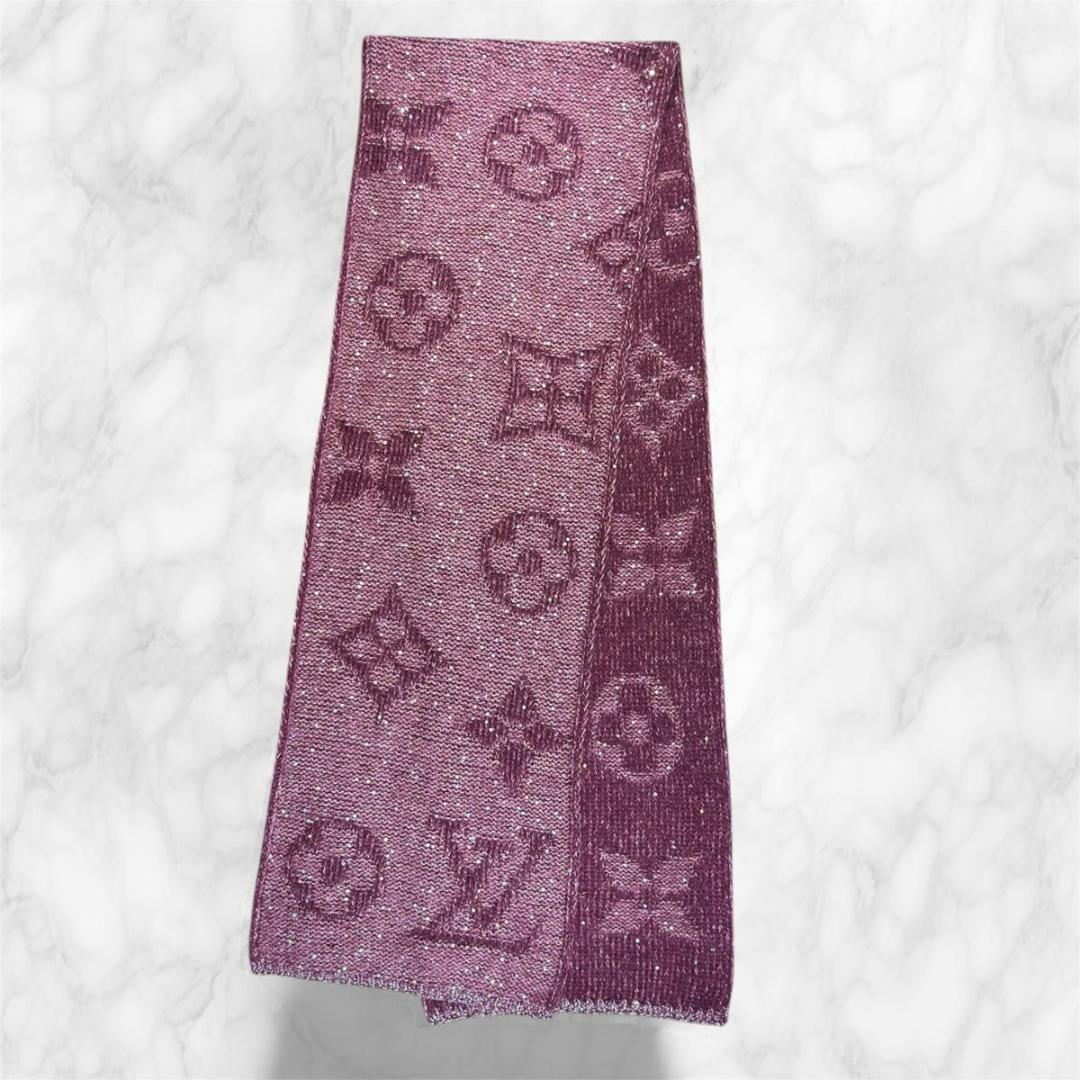 ルイヴィトン エシャルプ モノグラム グリッター スパンコール マフラー