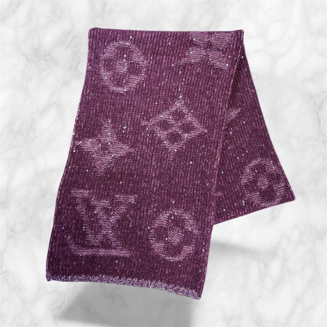 ルイヴィトン エシャルプ モノグラム グリッター スパンコール マフラー