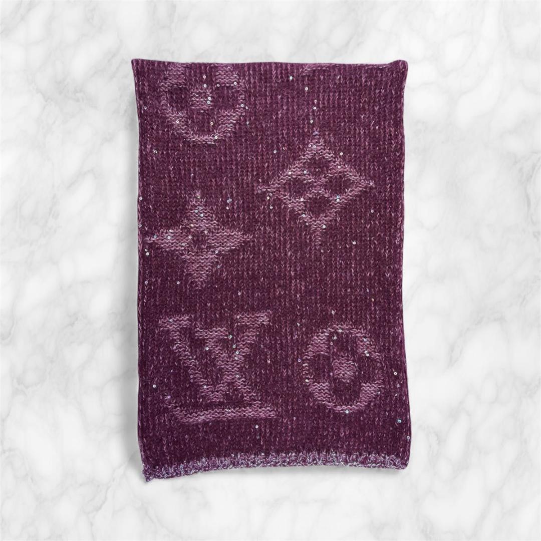 ルイヴィトン エシャルプ モノグラム グリッター スパンコール マフラー