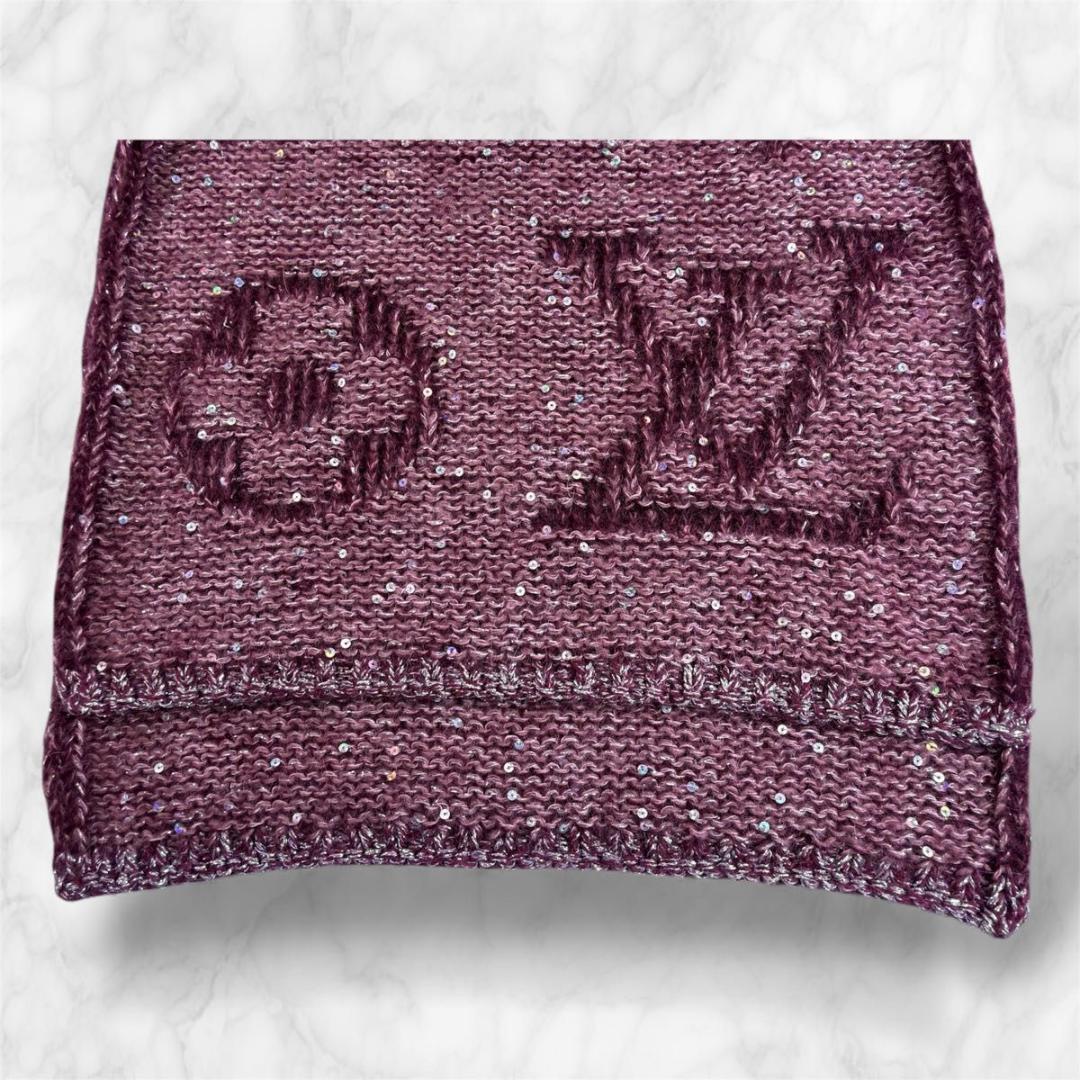 ルイヴィトン エシャルプ モノグラム グリッター スパンコール マフラー