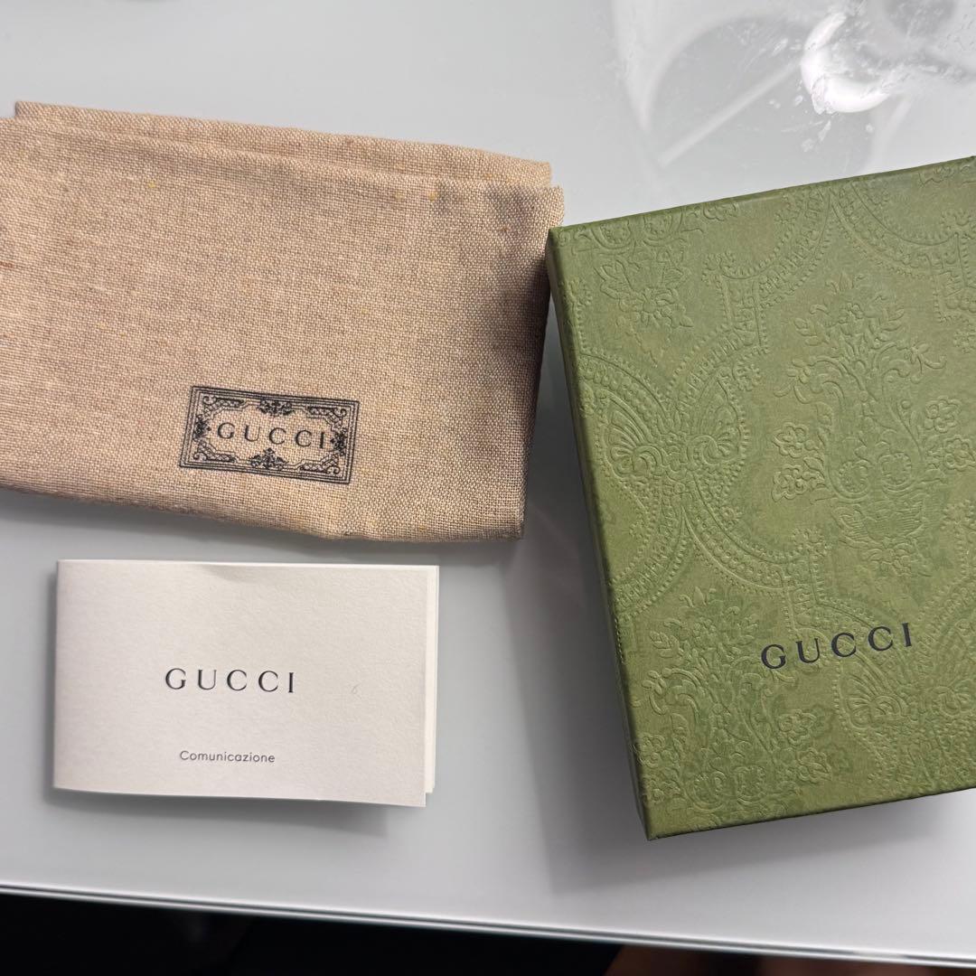 GUCCI GGキャンバス レザーキーケース