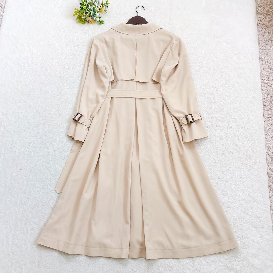 《新品》COHINA ダブルボタンフレアテロンチコート ベージュ レギュラー F