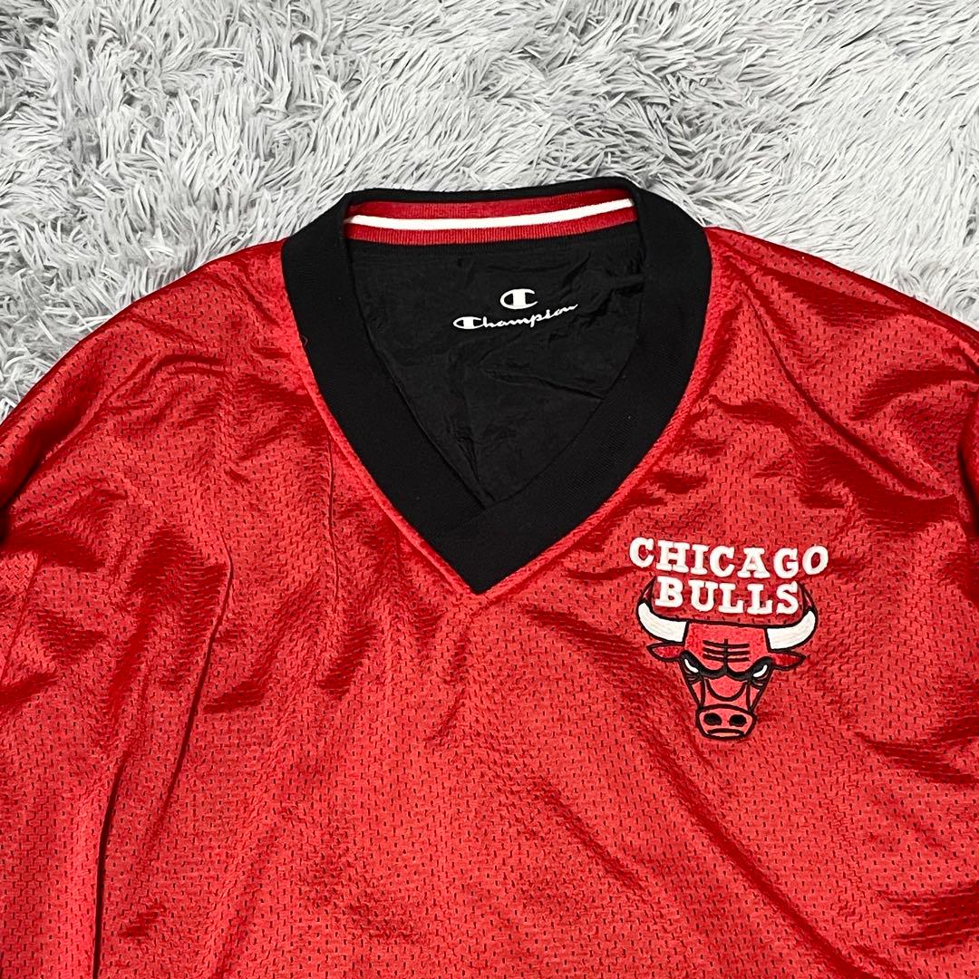 希少 チャンピオン ナイロンジャケット リバーシブル シカゴブルズ ビッグサイズ