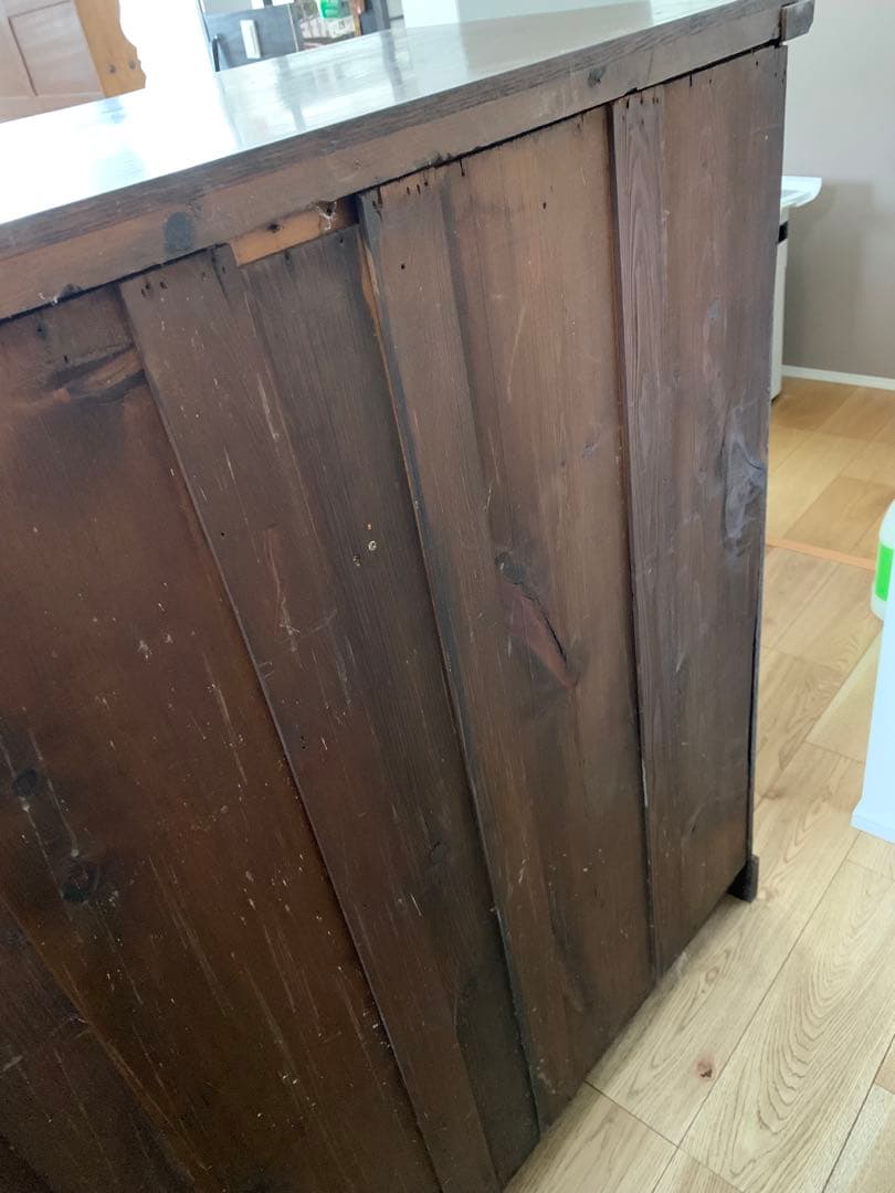 イギリスアンティーク　オーク材 4段チェスト