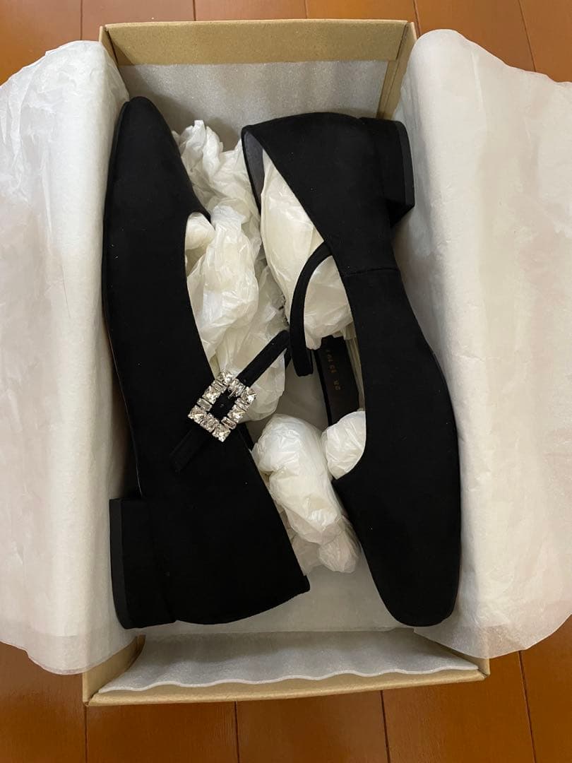 LE TALON スクエアビジューベルトメリージェーン