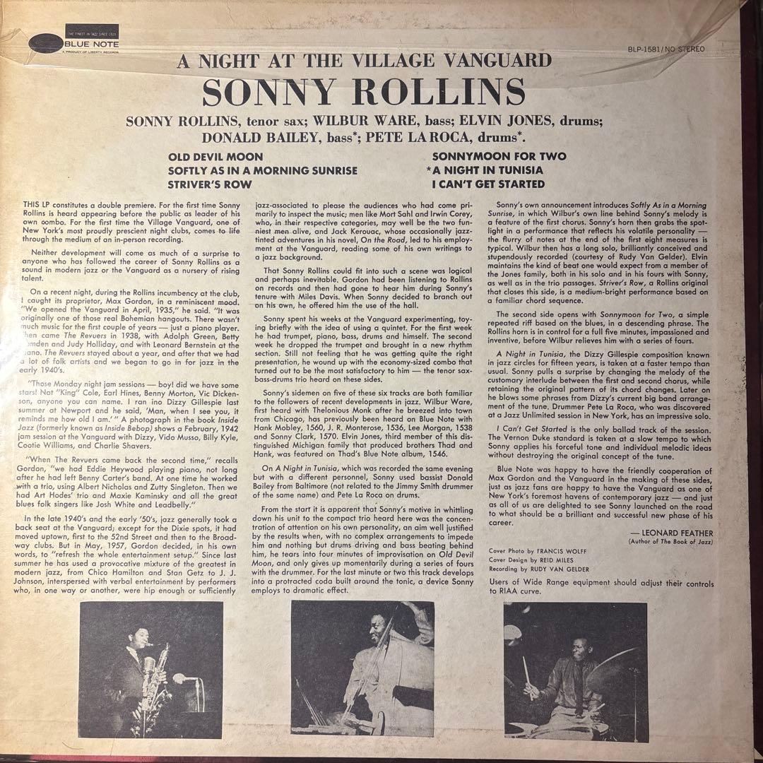 Sonny Rollins A Night at thレコード JAZZ ジャズ